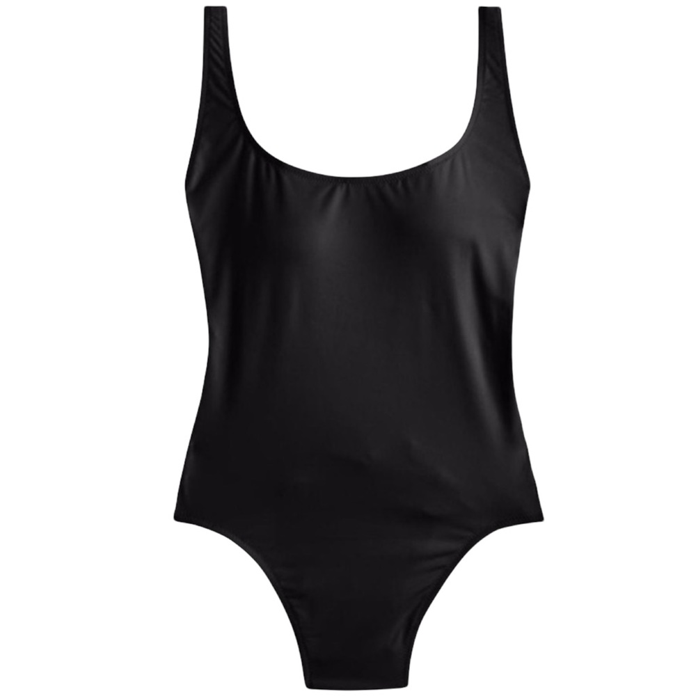 J. Crew Swimsuit One piece Plunging Scoopback in Black Size 12 NWT